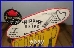 VTG 1955 Imperial Nipper Pocket Knife Nail Clipper Standee General Store Display