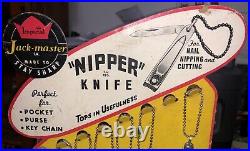 VTG 1955 Imperial Nipper Pocket Knife Nail Clipper Standee General Store Display