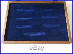 VTG 1970s CASE XX COLLECTOR WOOD BOX FIXED FOLDING POCKET KNIFE STORAGE DISPLAY