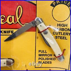 VTG? SEALED NEW? Ideal Pocket Knife Store Display 12 Lot 2-Blade Prov. USA Made