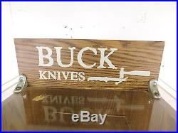 VTG Standing Buck Knife Store Locking Display Storage Case Carousel Excellent