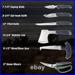 Versatile 10-Piece Hunting Knife Kit with Accessories Perfect for Outdoors