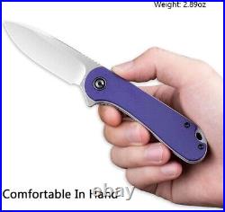 Versatile Purple G-10 Folding Knife Perfect Utility for Fishing & Bushcrafting