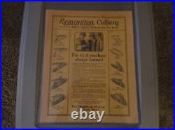 Vintage 1922 Remington Cutlery / Knives Advertisement From A Hardware Store