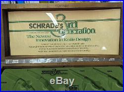 Vintage 1980s SCHRADE 7 KNIFE 3RD GENERATION STORE DISPLAY CASE EMPTY