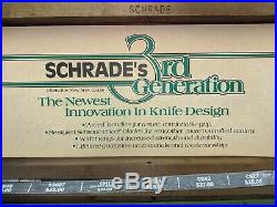 Vintage 1980s SCHRADE 7 KNIFE 3RD GENERATION STORE DISPLAY CASE EMPTY