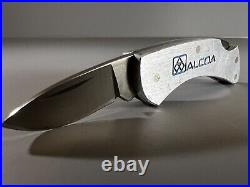 Vintage Alcas Miniature Lockback Alcoa Logo, Storage Wear, Factory Edge, 4