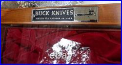 Vintage BUCK KNIVES Dovetailed Wood Case/Box ADVERTISING SALESMAN/STORE DISPLAY