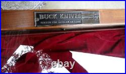 Vintage BUCK KNIVES Dovetailed Wood Case/Box ADVERTISING SALESMAN/STORE DISPLAY