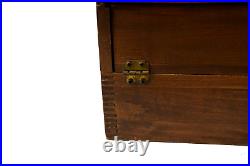 Vintage Buck Knives Display Case Dovetailed Wood Box Advertising Salesman Store