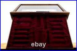 Vintage Buck Knives Display Case Dovetailed Wood Box Advertising Salesman Store