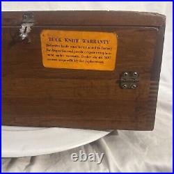 Vintage Buck Knives Dovetailed Wood Case Advertising Salesman Store Display