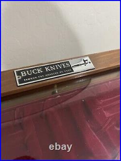 Vintage Buck Knives Dovetailed Wood Case/Box Advertising Salesman Store Display