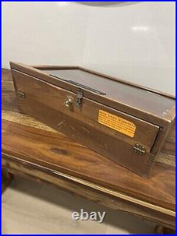 Vintage Buck Knives Dovetailed Wood Case/Box Advertising Salesman Store Display