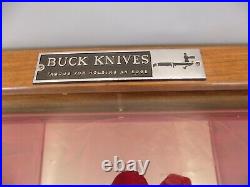 Vintage Buck Knives Factory Store Wooden Display Case Orig. Excellent Condition