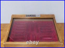Vintage Buck Knives USA Dovetailed Wood Glass Top Store Display Case Box