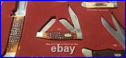 Vintage CASE KNIFE 2 DOT STORE DISPLAY 9 KNIVES 3 Extra Blades