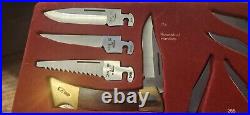 Vintage CASE KNIFE 2 DOT STORE DISPLAY 9 KNIVES 3 Extra Blades