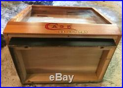 Vintage CASE XX Cutlery Dealer Store Countertop Pocket Knife Display Case WithKey