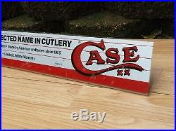 Vintage CASE XX Cutlery Dealer Store Countertop Pocket Knife Display Sign 32