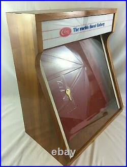 Vintage CASE XX Pocket KNIFE Knives Wooden Store Countertop Display Case with Key
