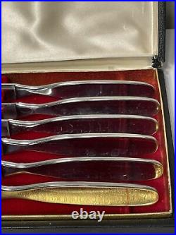 Vintage CASE XX Steak Knife Set of 6 in Storage Case CA-752 Flatware Dining HFT