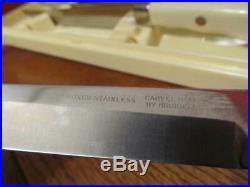 Vintage Carvel Hall Knives By Briddell. Rare Kitchen Set with Storage Case! Nice