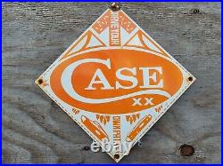 Vintage Case Porcelain Sign Knife Hunting Blade Gas Oil Sporting Goods Store USA