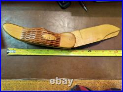 Vintage Case Wooden Pocket Knife Store Display Folding Unique Rare
