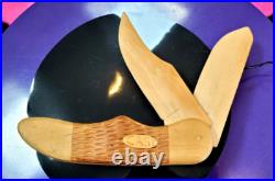 Vintage Case Wooden Pocket Knife Store Display Folding Unique Rare