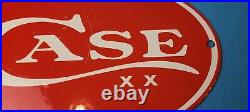 Vintage Case XX Knives Porcelain 9 Quality Gas General Store Service Pump Sign