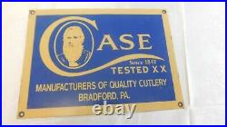 Vintage Case XX Knives Porcelain Gas Store Sign