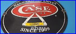 Vintage Case XX Knives Porcelain Hand Crafted Quality Gas General Store Sign