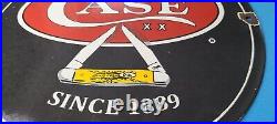 Vintage Case XX Knives Porcelain Hand Crafted Quality Gas General Store Sign