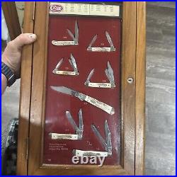 Vintage Case XX Stag Knives (set of 7) with Store Display Case No Boxes 1999