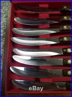 Vintage Cutco #59 Steak Knife Set 8 Pieces in Wood Storage Case