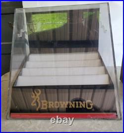 Vintage Hardware store Browning Knife counter top display case Sign Advertising