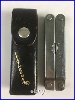 Vintage Leatherman Multi-tool in Orig. Leather Storage Case, Pliers, Knife, Etc