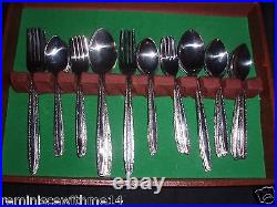 Vintage Lifetime Cutlery Stainless Service For 12 -72 Pieces In Storage Case