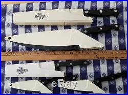 Vintage Lot of 5 Pampered Chef Self-Sharpening Knives in Storage Cases