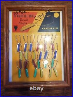 Vintage Mini Pocket Knife Store Display All 24 Knives