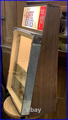 Vintage Original Trusty Sabre Knives General Store Lighted Display Sign & Case