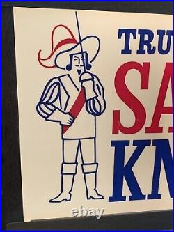 Vintage Original Trusty Sabre Knives General Store Lighted Display Sign & Case