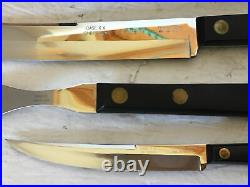 Vintage/Pre-OwnedCase Carvemaster Knife Carving Set in Wood Storage BoxBlack