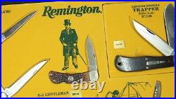 Vintage Remington 1989 Store Counter 7 Knife Display Case Lock Storage Wood USA