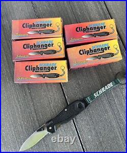 Vintage Schrade Cliphanger Knife Store Display Case with 5 Knives & Boxes USA 90s