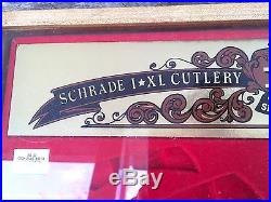 Vintage Schrade Sheffield England Pocket Knife Store Display Case With Storage