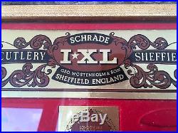 Vintage Schrade Sheffield England Pocket Knife Store Display Case With Storage