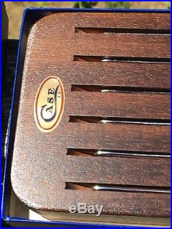Vintage Set Of 6 Case XX Steak Knives With Original Storage Board