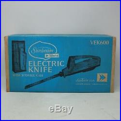 Vintage Sunbeam Vista Electric Knife With Storage Case Model VEK600 SEALED BOX